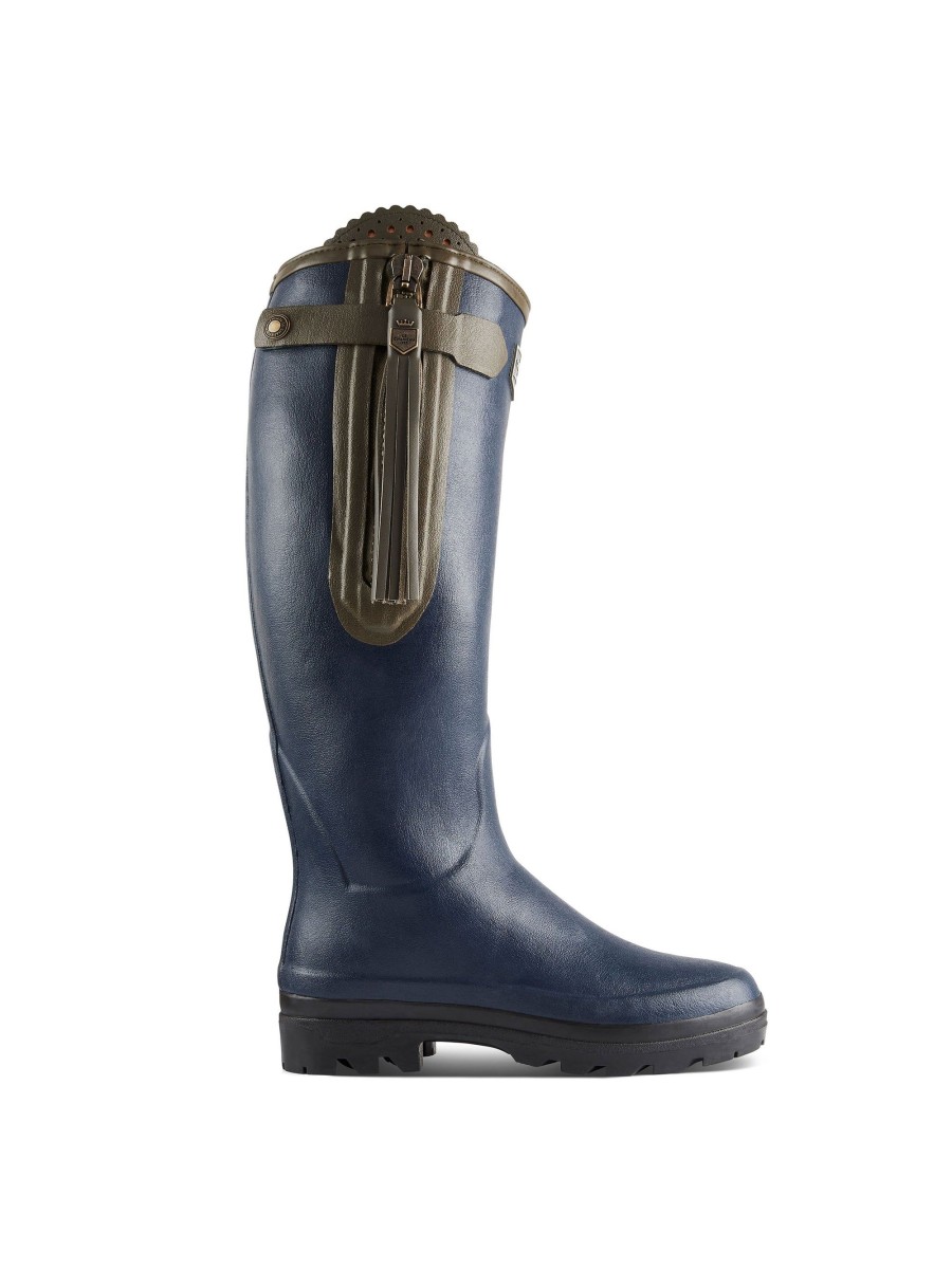 Women Fairfax & Favor Wellingtons | Women'S Welly Boot-Navy Rubber, Sporting Calf