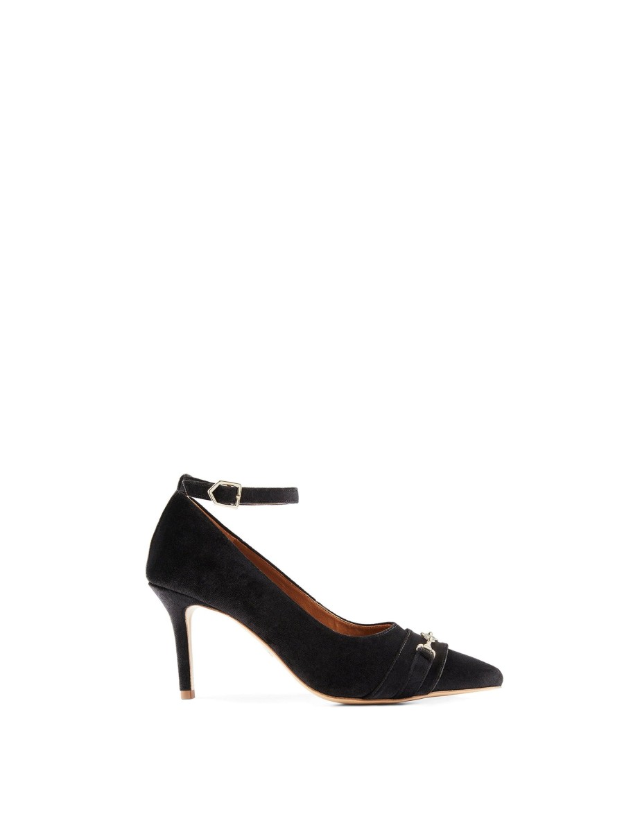 Women Fairfax & Favor Heels & Wedges | Women'S Court Shoe-Black Velvet