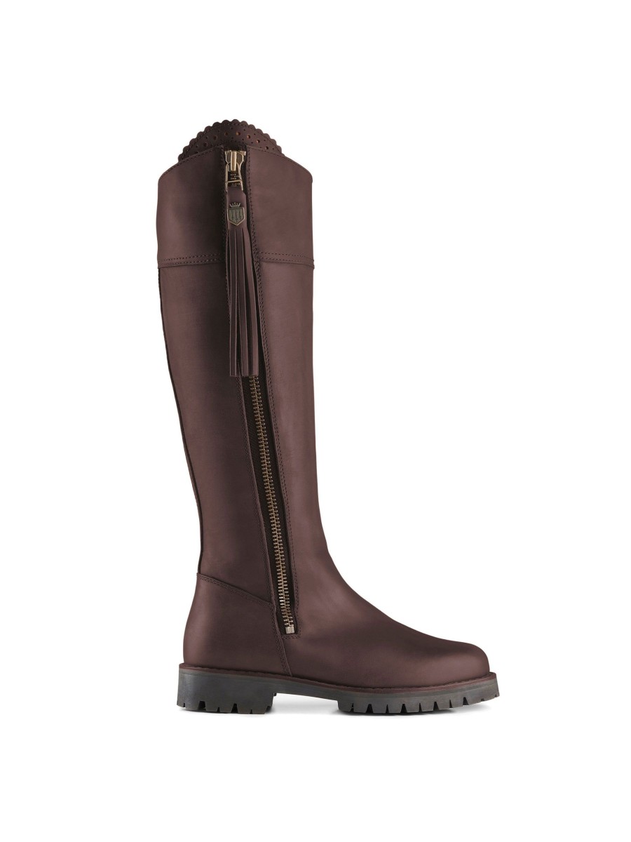 Women Fairfax & Favor Performance Boots | Women'S Waterproof Boot-Mahogany Leather, Narrow Calf