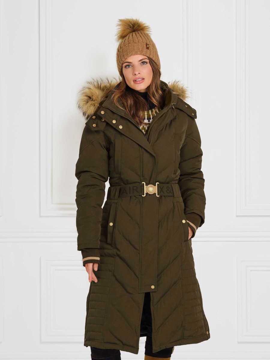 Women Fairfax & Favor Coats & Jackets | Women'S Padded Long Coat-Khaki