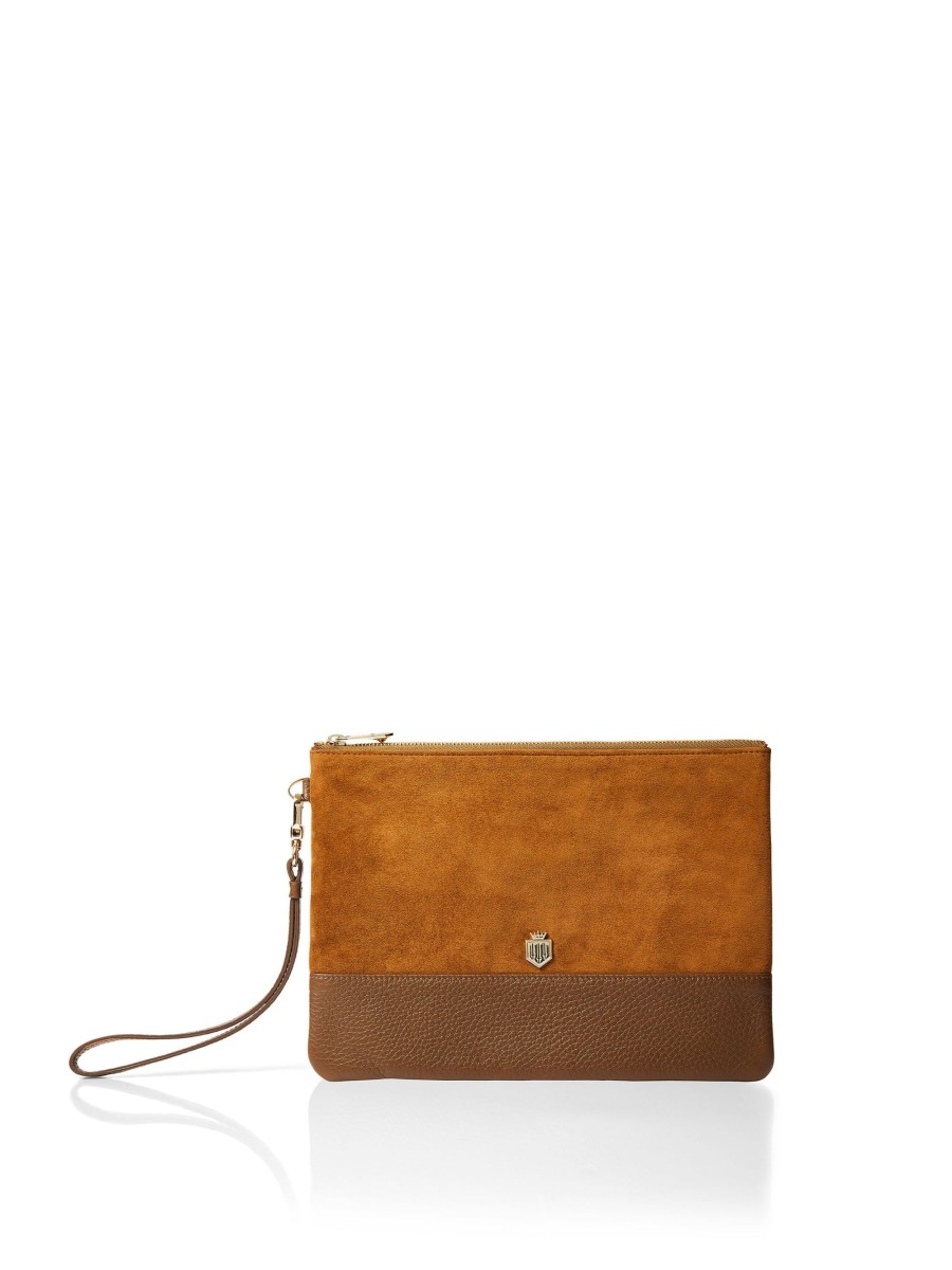 Women Fairfax & Favor Clutch Bags | Women'S Clutch Bag-Tan Suede