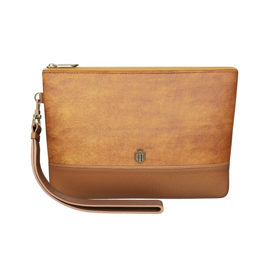 Women Fairfax & Favor Clutch Bags | Women'S Clutch Bag-Tan Suede