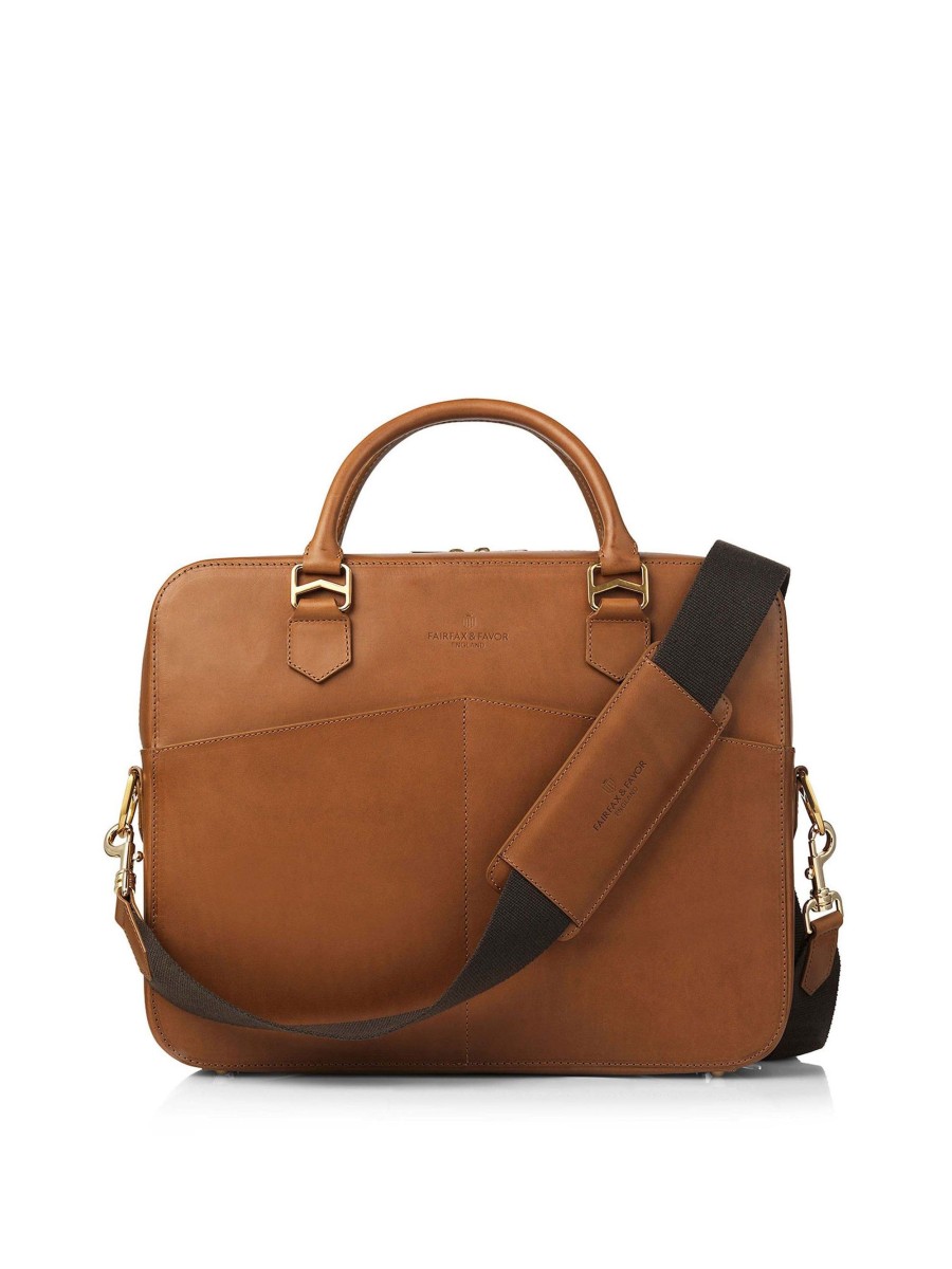 Men Fairfax & Favor Laptop & Travel Bags | Laptop Bag-Tan Leather