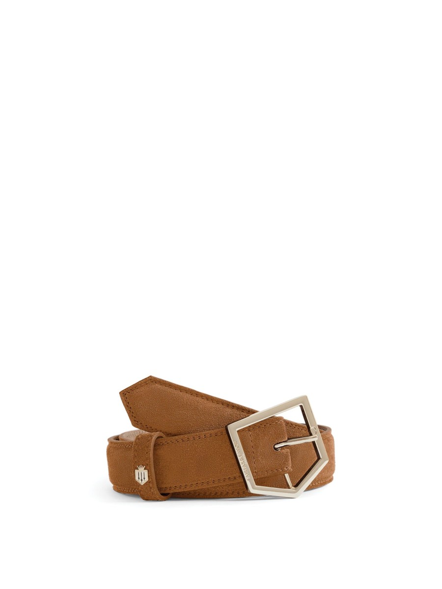 Women Fairfax & Favor Belts | Women'S Belt-Tan Suede