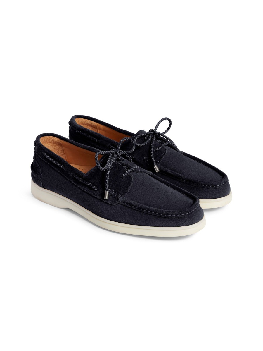 Men Fairfax & Favor Men'S Shoes | Men'S Deck Shoe-Navy Suede