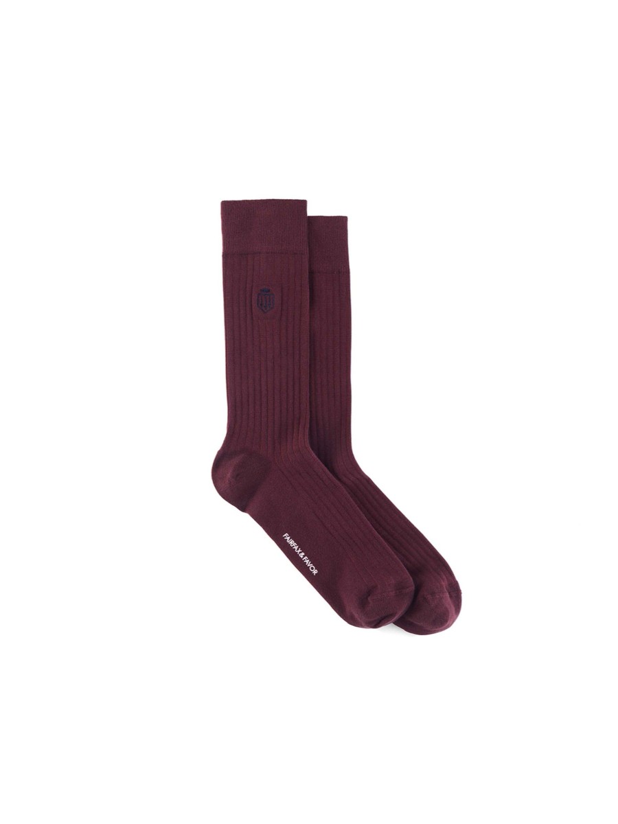 Men Fairfax & Favor Socks | Men'S Socks-Burgundy