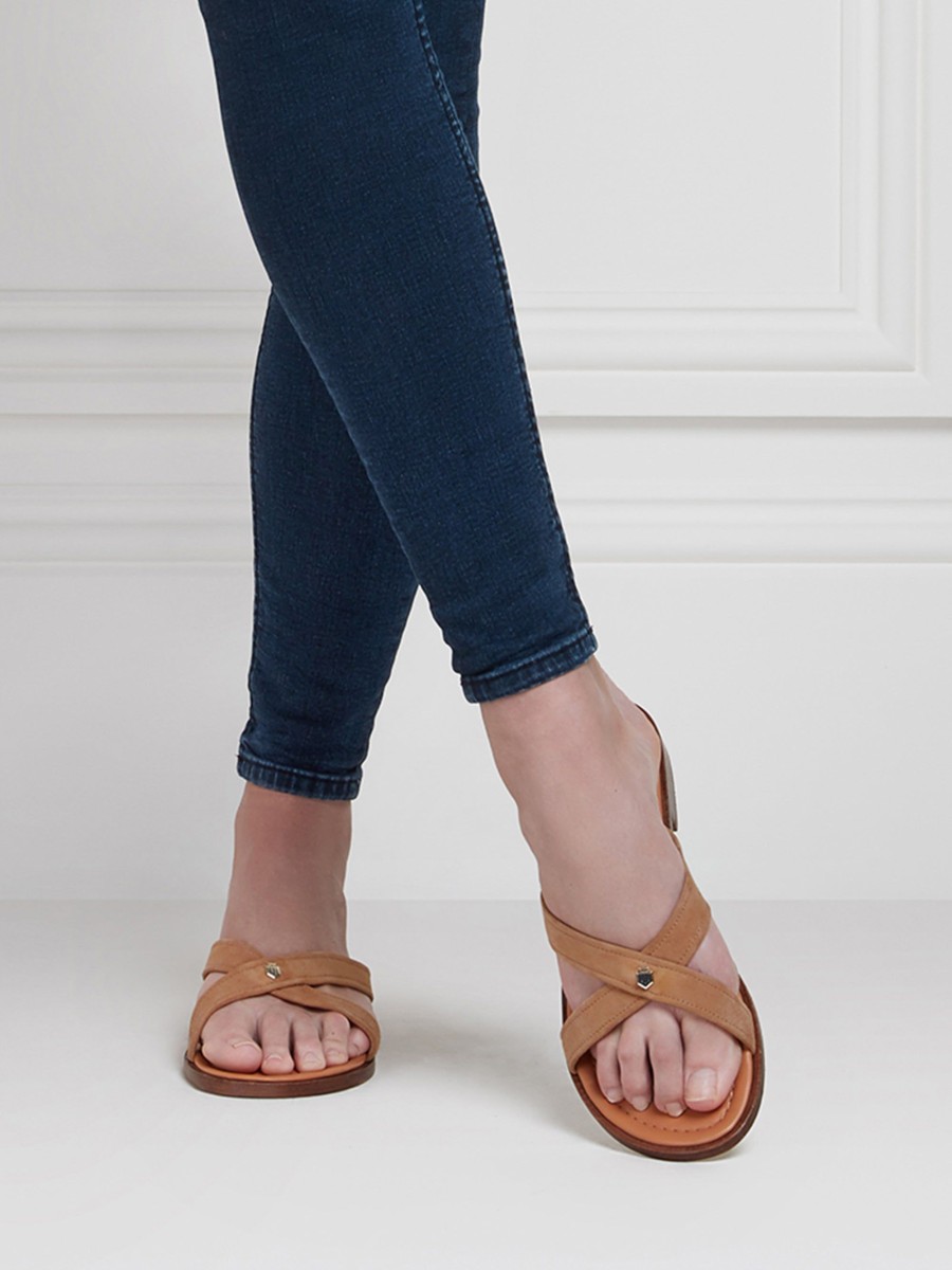 Women Fairfax & Favor Sandals | Women'S Sandal-Tan Suede