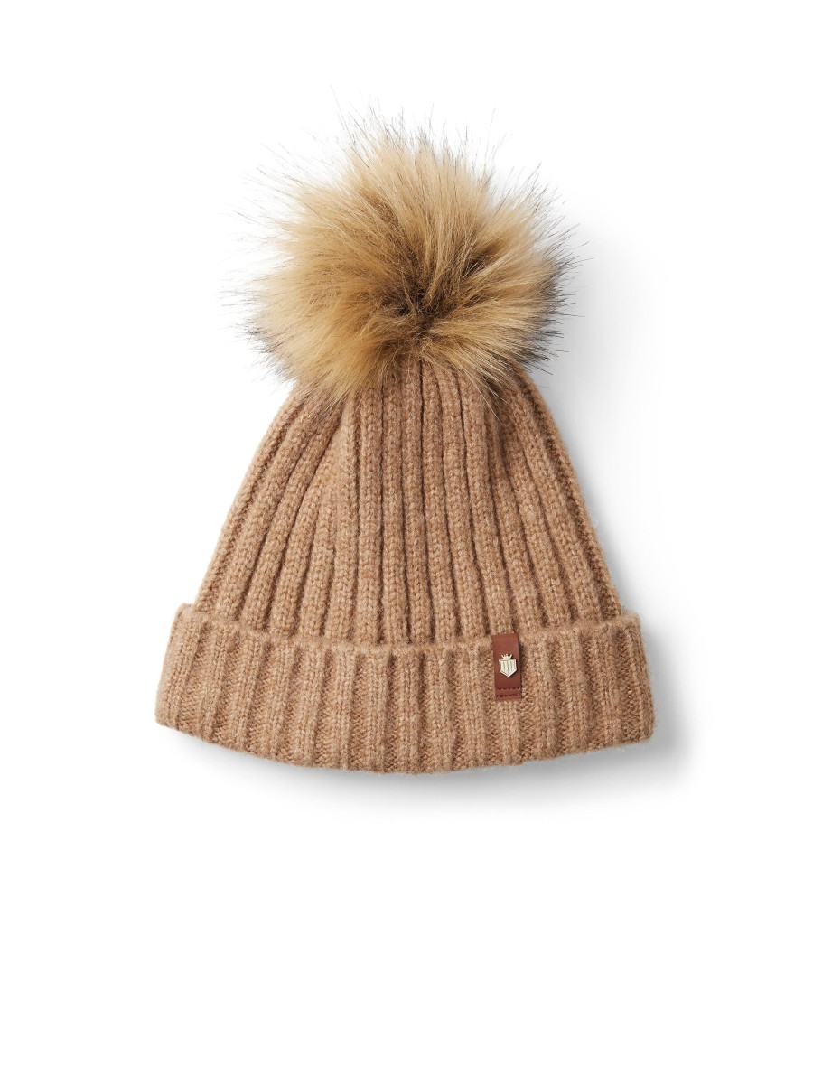 Women Fairfax & Favor Signature Hats & Caps | Women'S Bobble Hat-Camel