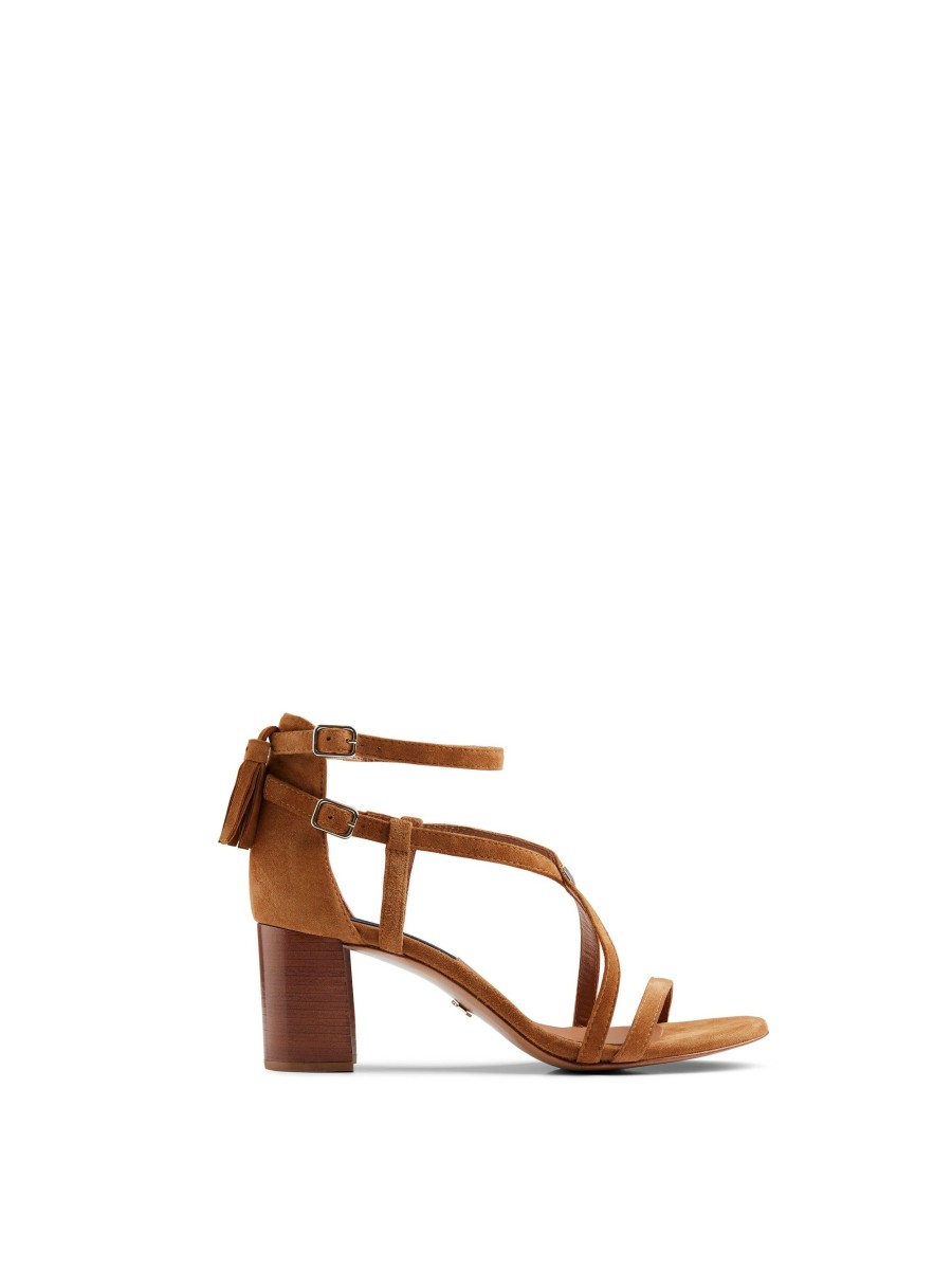 Women Fairfax & Favor Sandals | Women'S Heeled Sandal-Tan Suede