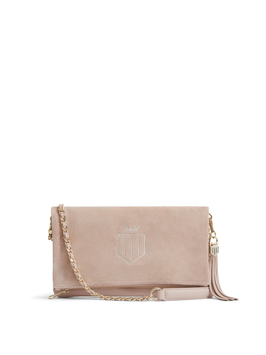 Women Fairfax & Favor Clutch Bags | Women'S Clutch Bag-Blush Suede