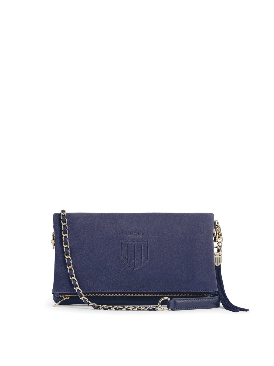 Women Fairfax & Favor Clutch Bags | Women'S Clutch Bag-Ink Suede