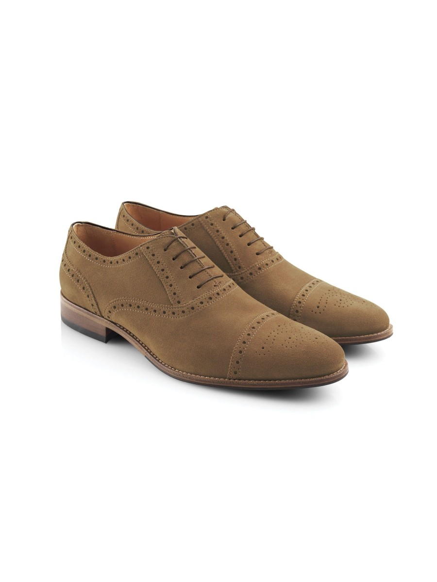 Men Fairfax & Favor Men'S Shoes | Men'S Brogue-Taupe Suede