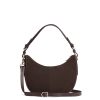 Women Fairfax & Favor Handbags | Women'S Crescent Bag-Chocolate Suede