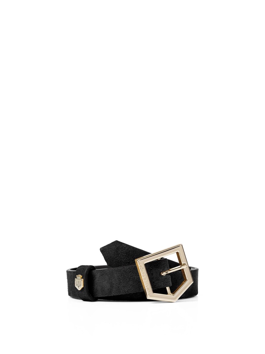 Women Fairfax & Favor Belts | Women'S Belt-Black Suede