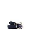 Women Fairfax & Favor Belts | Women'S Belt-Navy Leather & Ink Suede