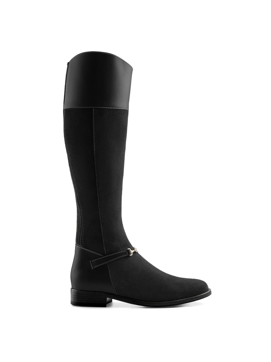 Women Fairfax & Favor Knee-High Boots | Women'S Boot-Black Suede, Regular Calf