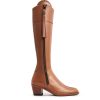 Women Fairfax & Favor Knee-High Boots | Women'S Tall Heeled Boot-Tan Leather, Narrow Calf