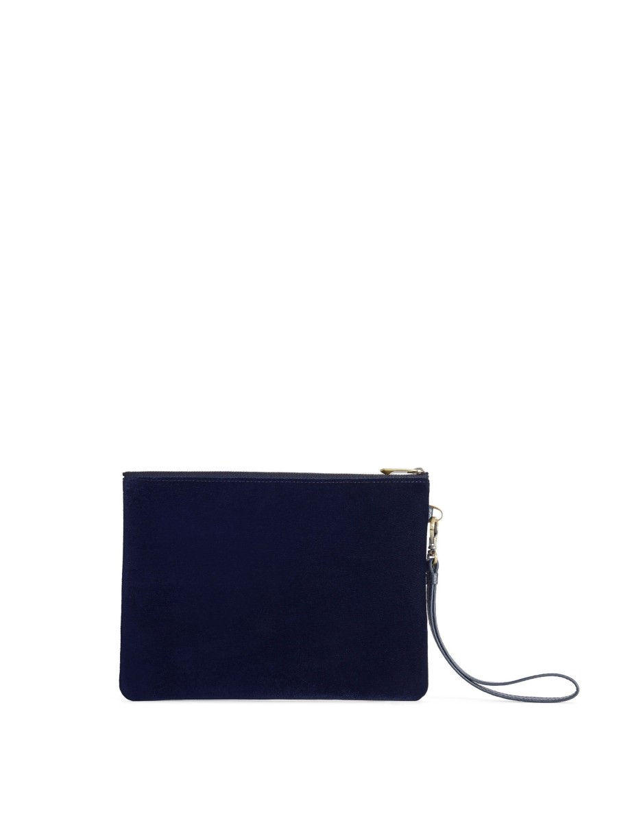 Women Fairfax & Favor Clutch Bags | Women'S Clutch Bag-Quilted Navy Velvet