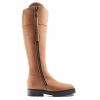 Women Fairfax & Favor Knee-High Boots | Shearling Lined Tall Boot-Cognac Nubuck, Sporting Calf