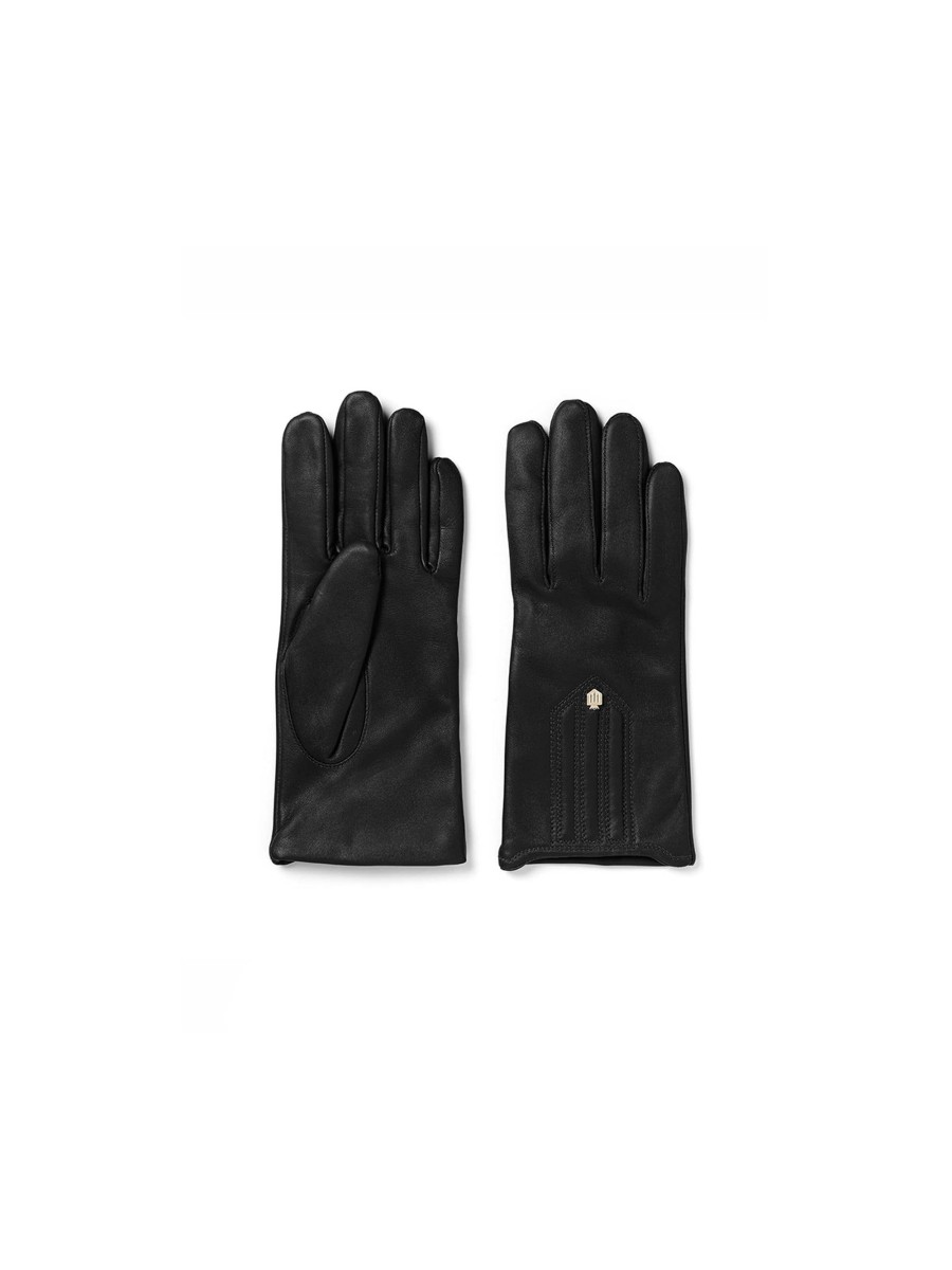 Women Fairfax & Favor Gloves | Women'S Lined Gloves-Black Leather