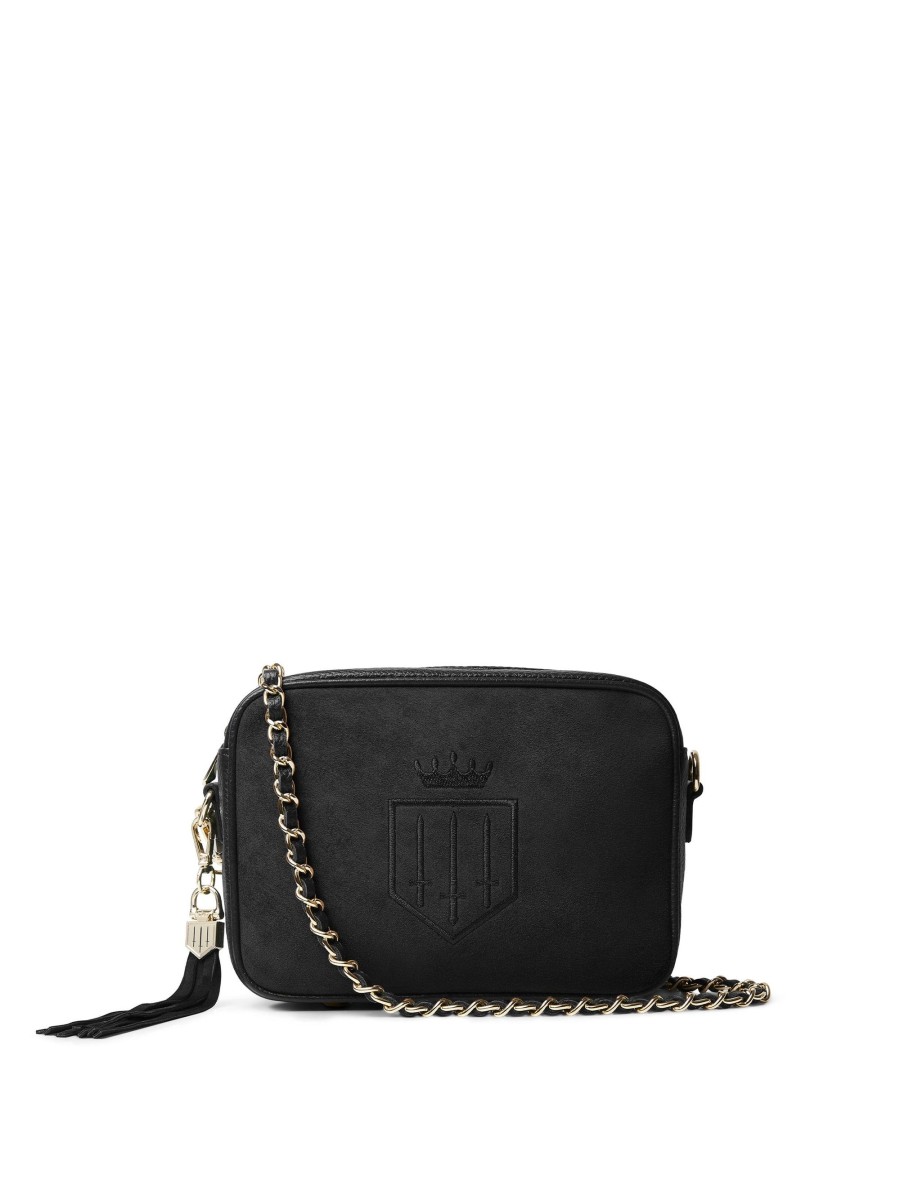 Women Fairfax & Favor Crossbody Bags | Women'S Crossbody Bag-Black Suede