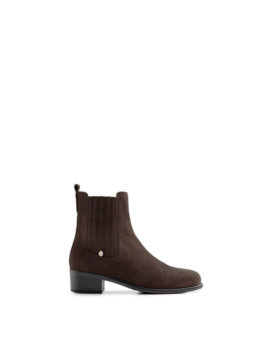 Women Fairfax & Favor Chelsea Boots | Women'S Ankle Boot-Chocolate Suede