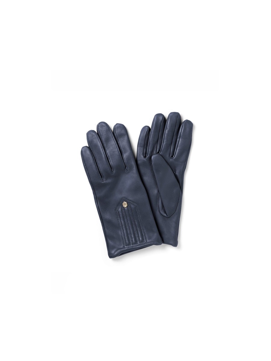 Women Fairfax & Favor Gloves | Women'S Lined Gloves-Navy Leather