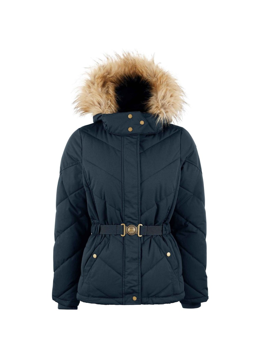 Women Fairfax & Favor Coats & Jackets | Women'S New Padded Jacket-Navy