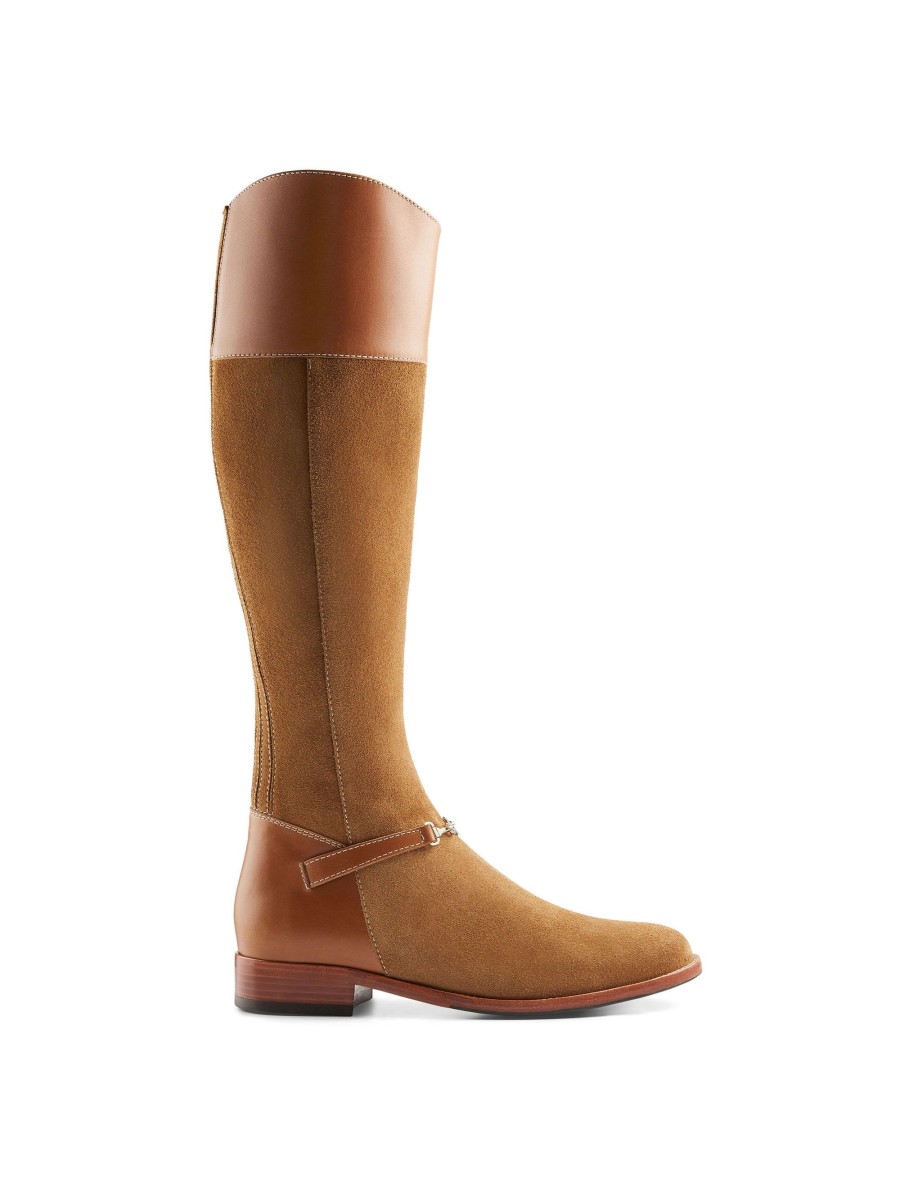 Women Fairfax & Favor Knee-High Boots | Women'S Boot-Tan Suede, Regular Calf