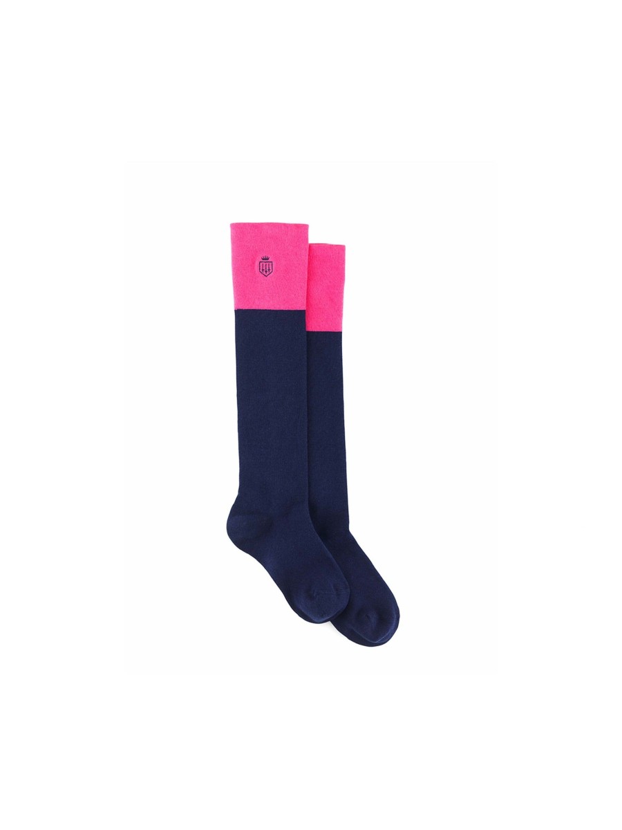 Women Fairfax & Favor Socks | Women'S Socks-Navy & Hot Pink