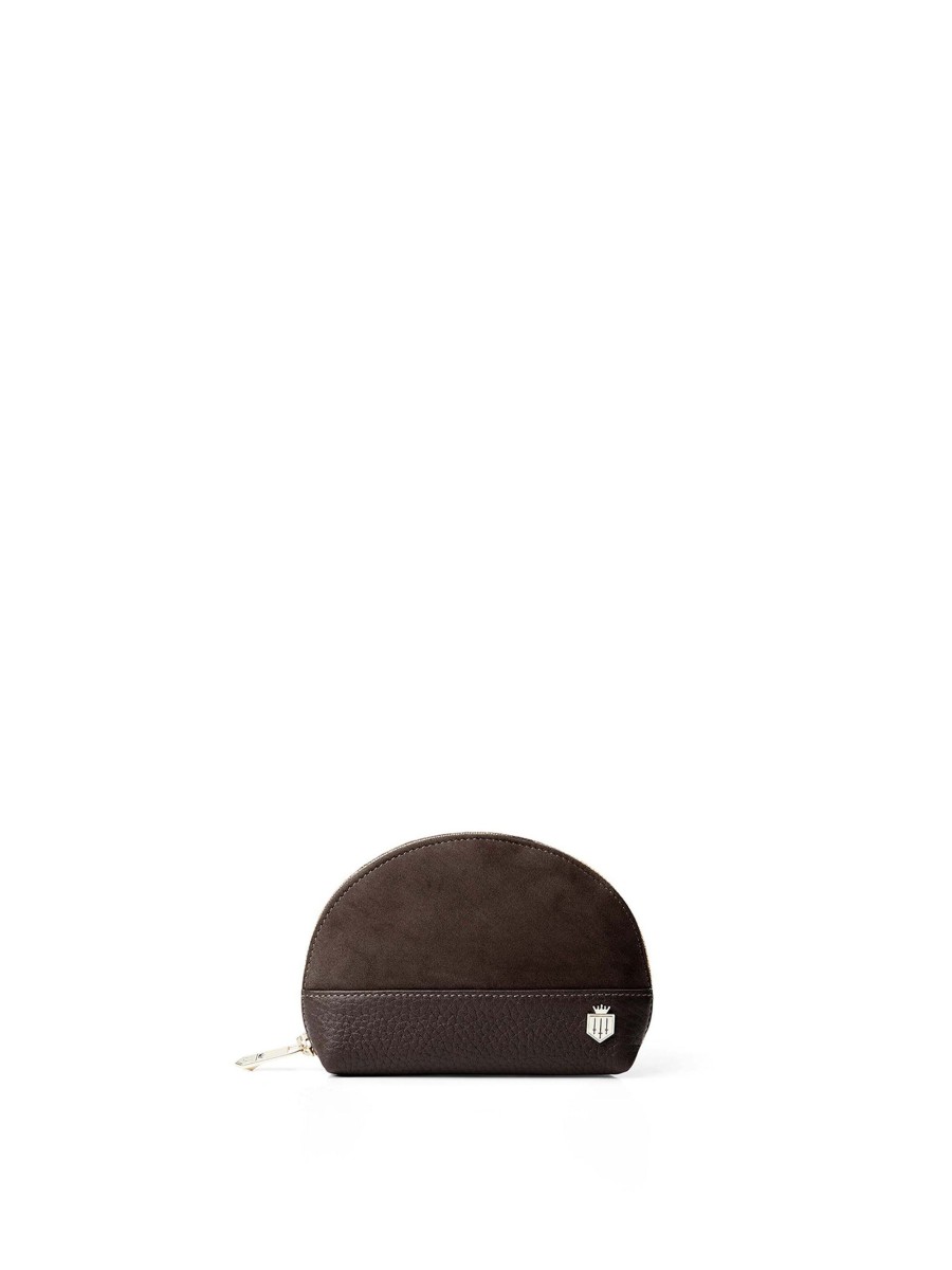 Women Fairfax & Favor Coin Purses | Women'S Coin Purse-Chocolate Suede