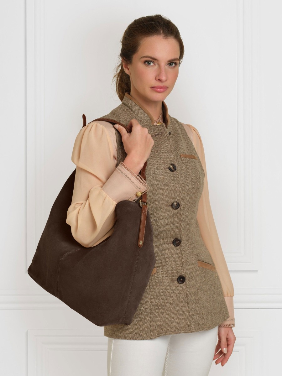 Women Fairfax & Favor Tote Bags | Women'S Tote Bag-Chocolate Suede