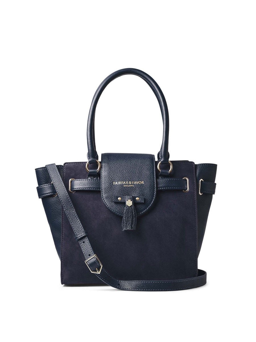 Women Fairfax & Favor Tote Bags | Women'S Tote-Navy Suede