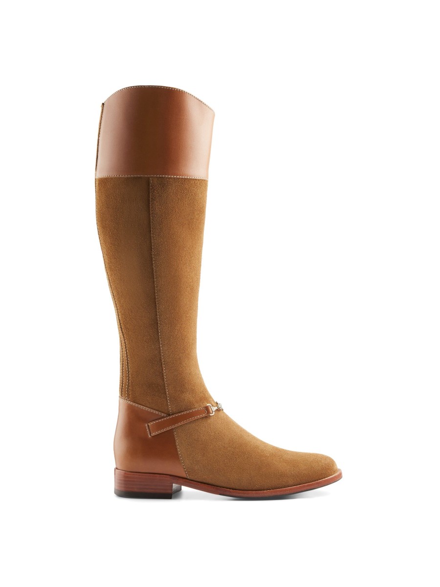 Women Fairfax & Favor Knee-High Boots | Women'S Boot-Tan Suede, Sporting Calf