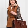 Women Fairfax & Favor Gilets | Women'S Gilet-Tan Nubuck & Toscana