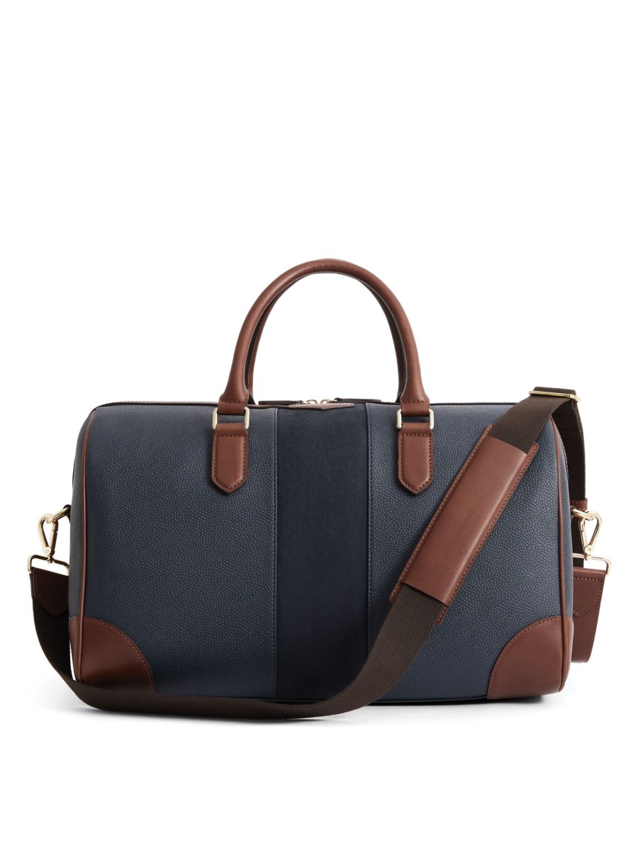 Men Fairfax & Favor Laptop & Travel Bags | Unisex Holdall-Navy Scotchgrain