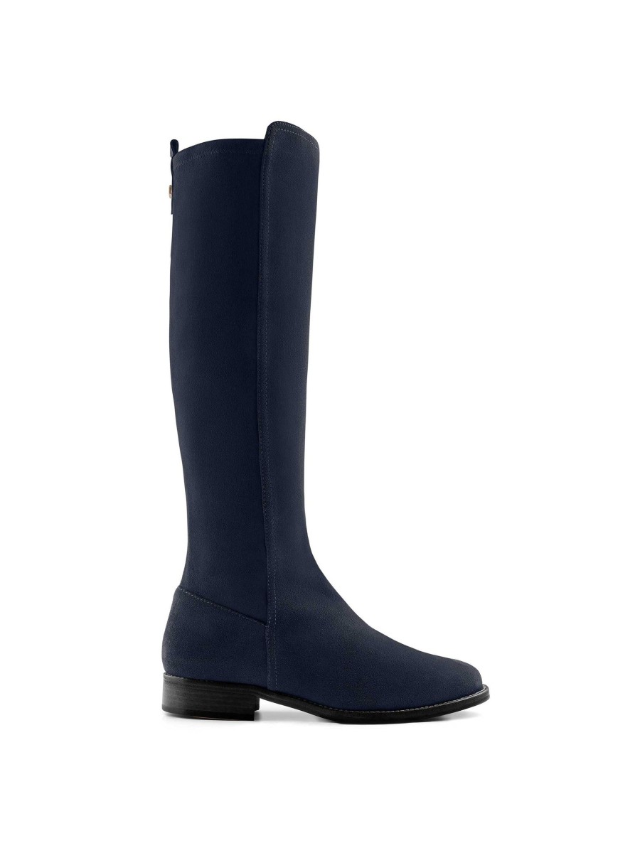 Women Fairfax & Favor Knee-High Boots | Women'S Flat Tall Boot-Navy Suede