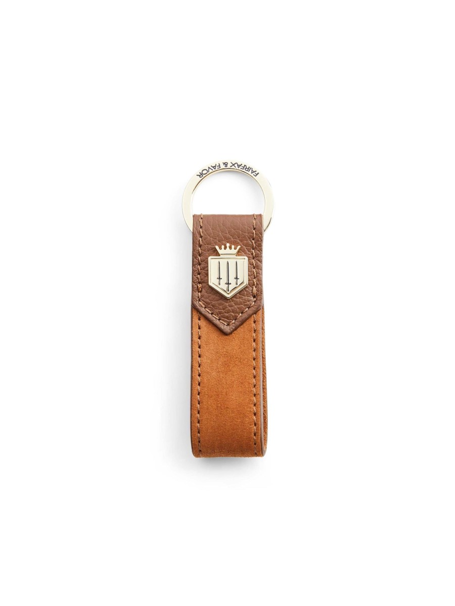 Women Fairfax & Favor Key Rings | Key Ring-Tan Leather & Suede