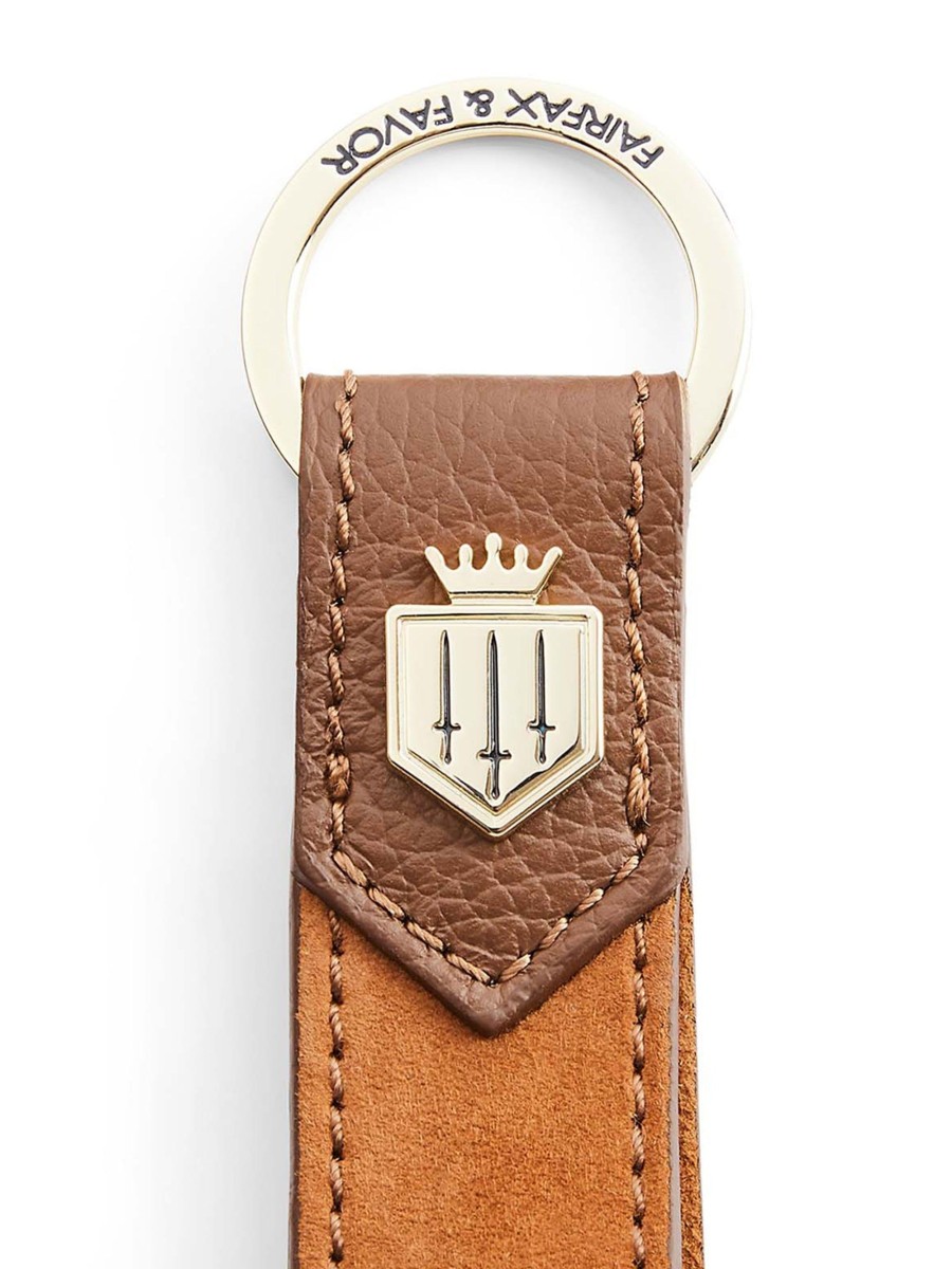 Women Fairfax & Favor Key Rings | Key Ring-Tan Leather & Suede