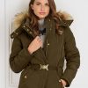 Women Fairfax & Favor Coats & Jackets | Women'S Padded Jacket-Khaki