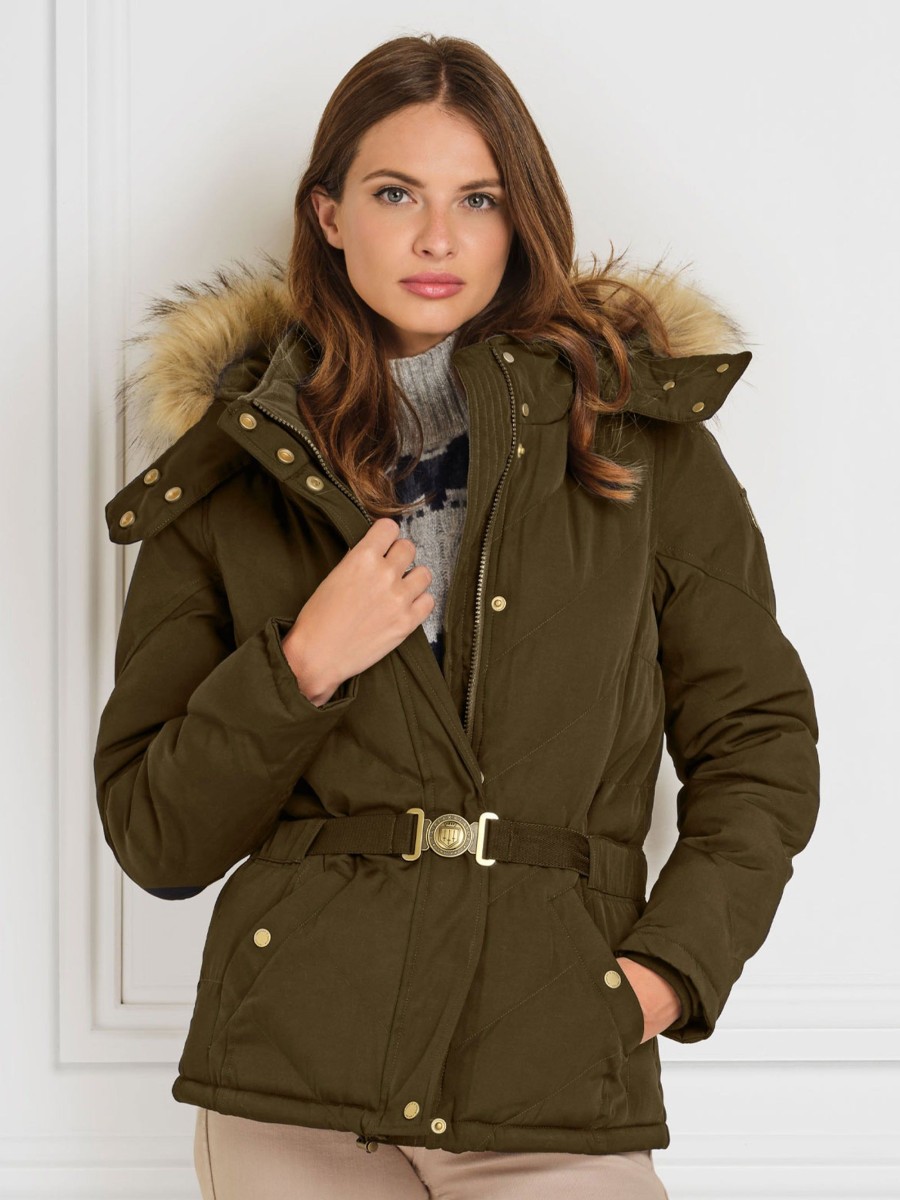 Women Fairfax & Favor Coats & Jackets | Women'S Padded Jacket-Khaki