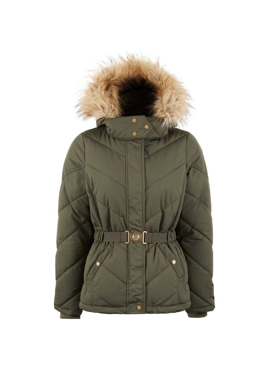 Women Fairfax & Favor Coats & Jackets | Women'S Padded Jacket-Khaki