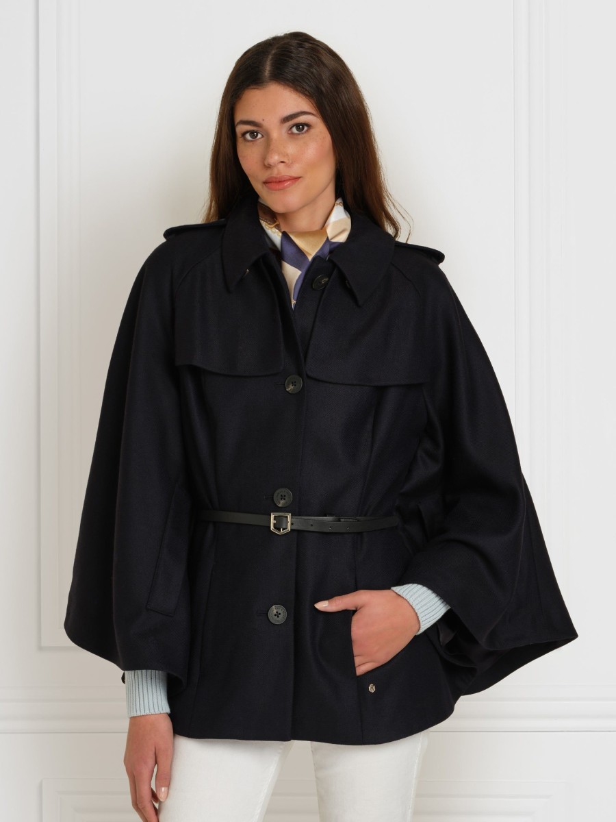 Women Fairfax & Favor Capes | Women'S Wool Cape-Navy