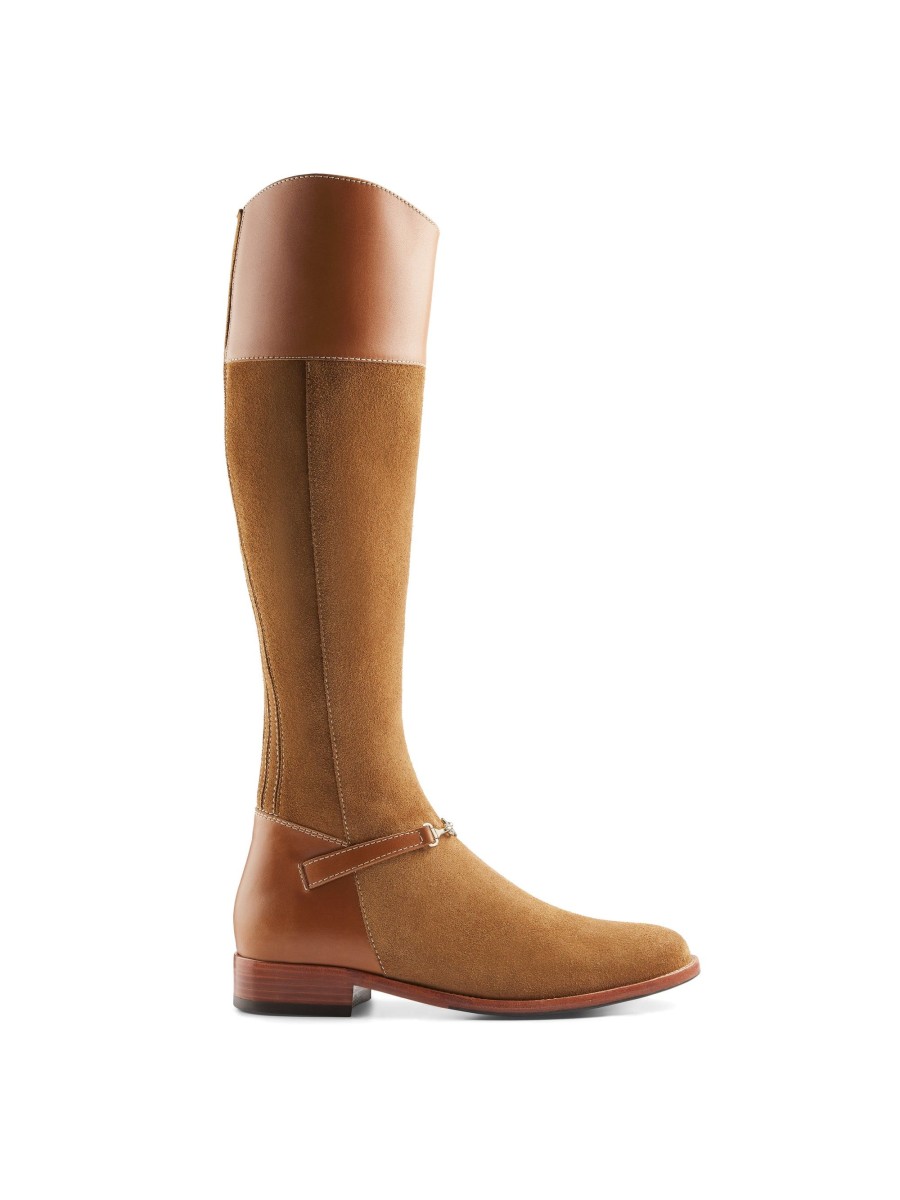 Women Fairfax & Favor Knee-High Boots | Women'S Boot-Tan Suede, Narrow Calf