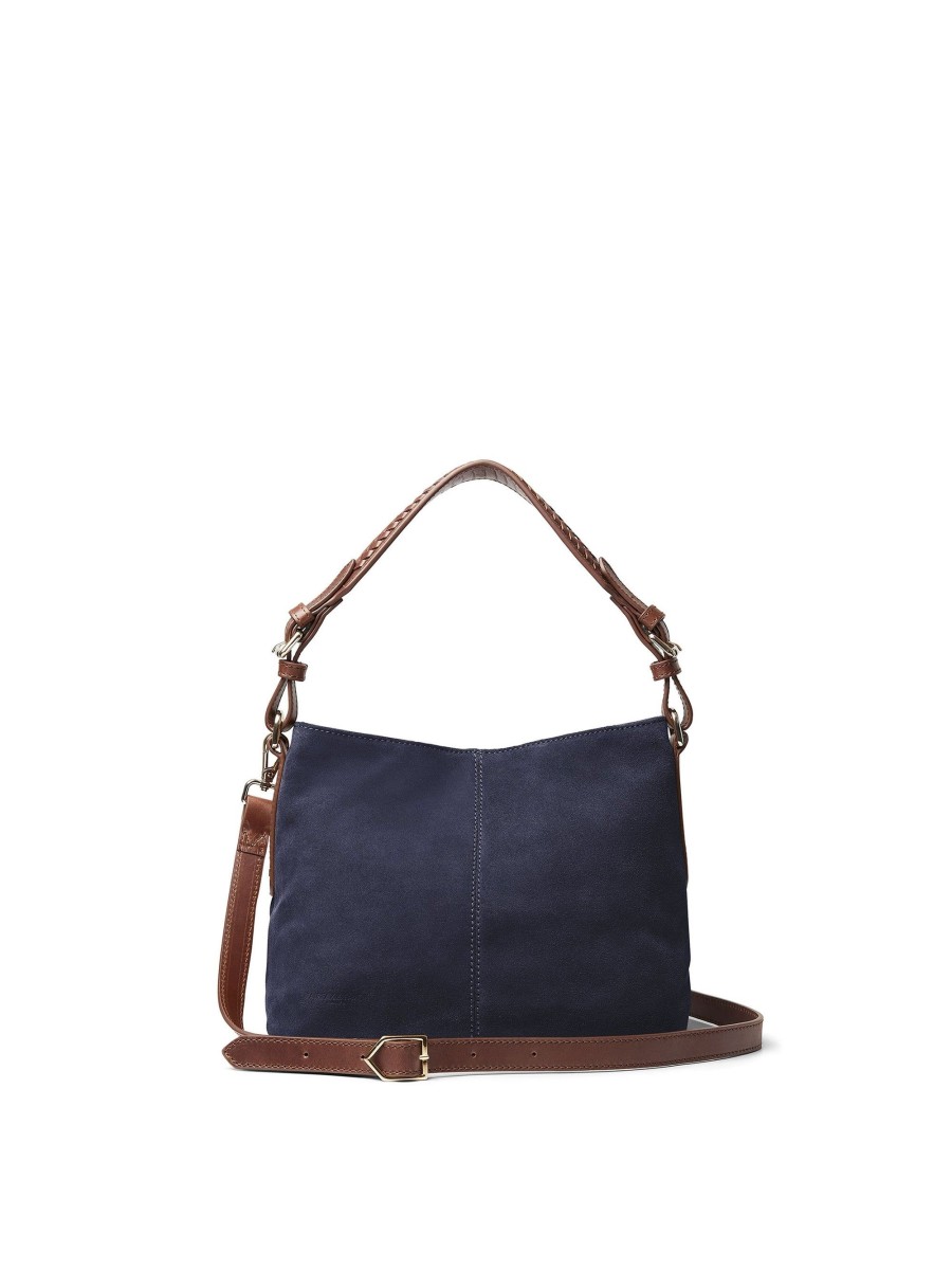 Women Fairfax & Favor Tote Bags | Women'S Mini Tote Bag-Navy Suede