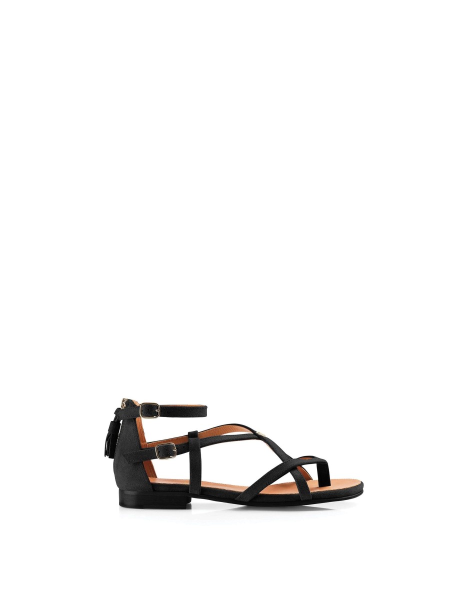 Women Fairfax & Favor Sandals | Women'S Sandal-Black Suede