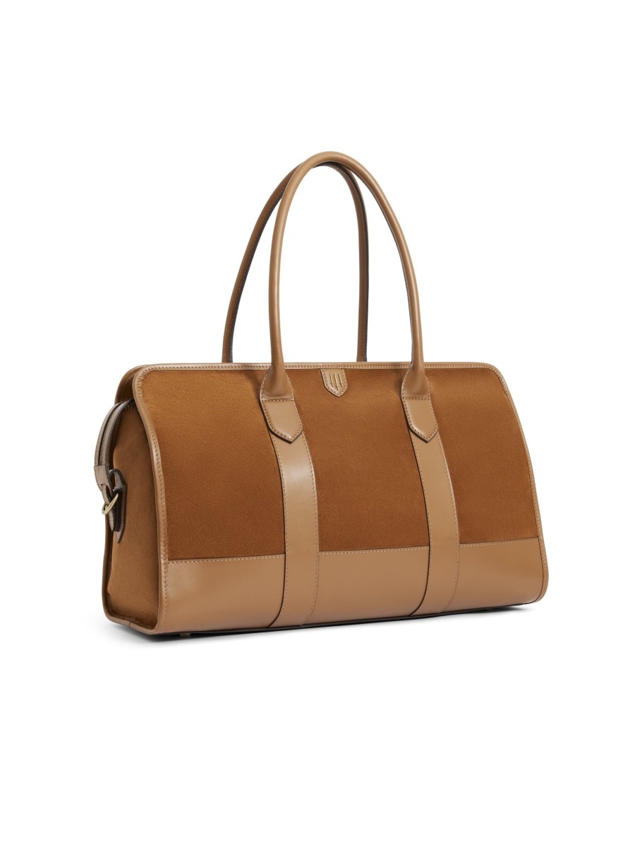 Women Fairfax & Favor Work & Travel Bags | Unisex Holdall-Tan Suede & Leather