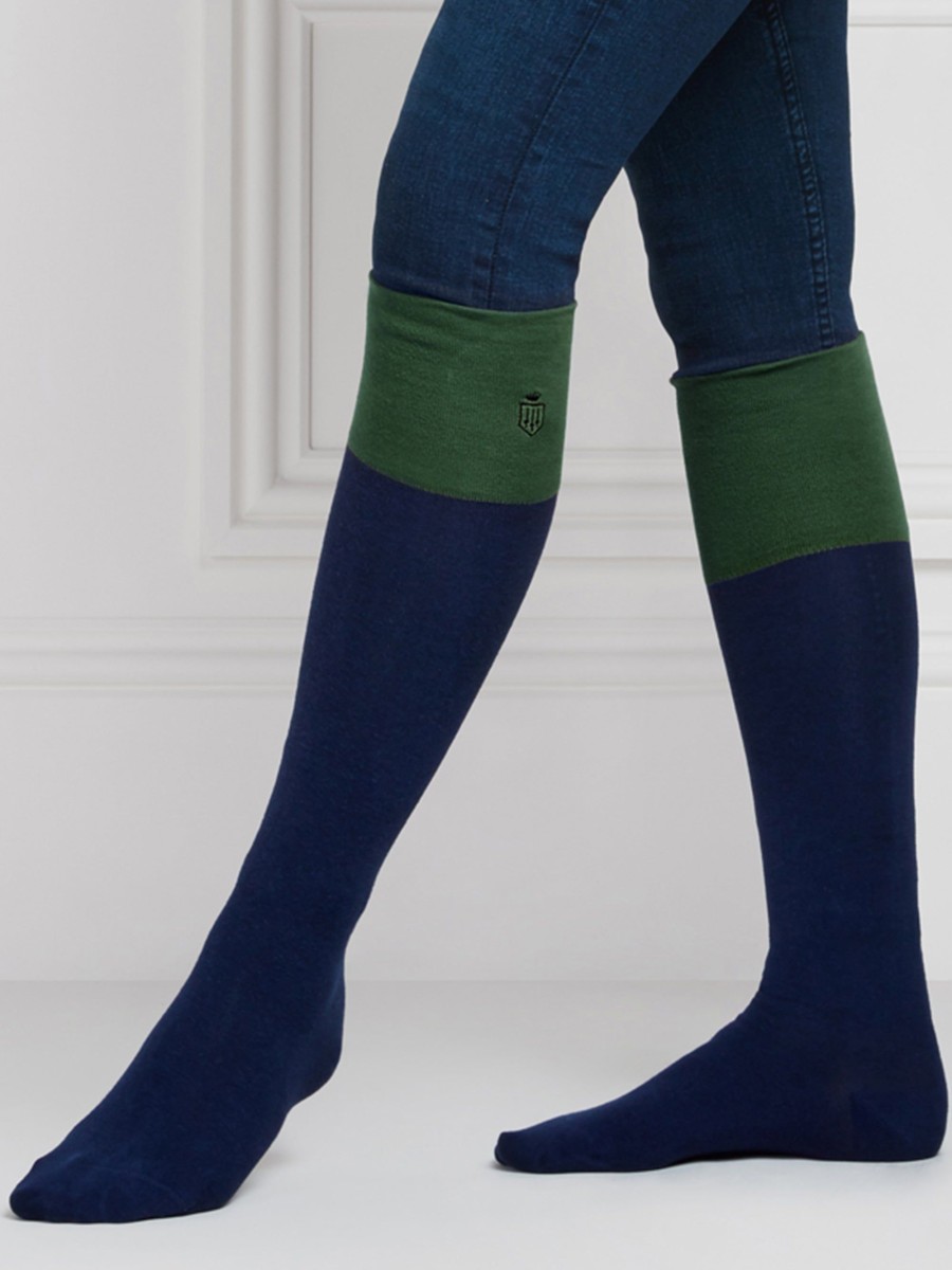 Women Fairfax & Favor Socks | Women'S Socks-Navy & Forest Green