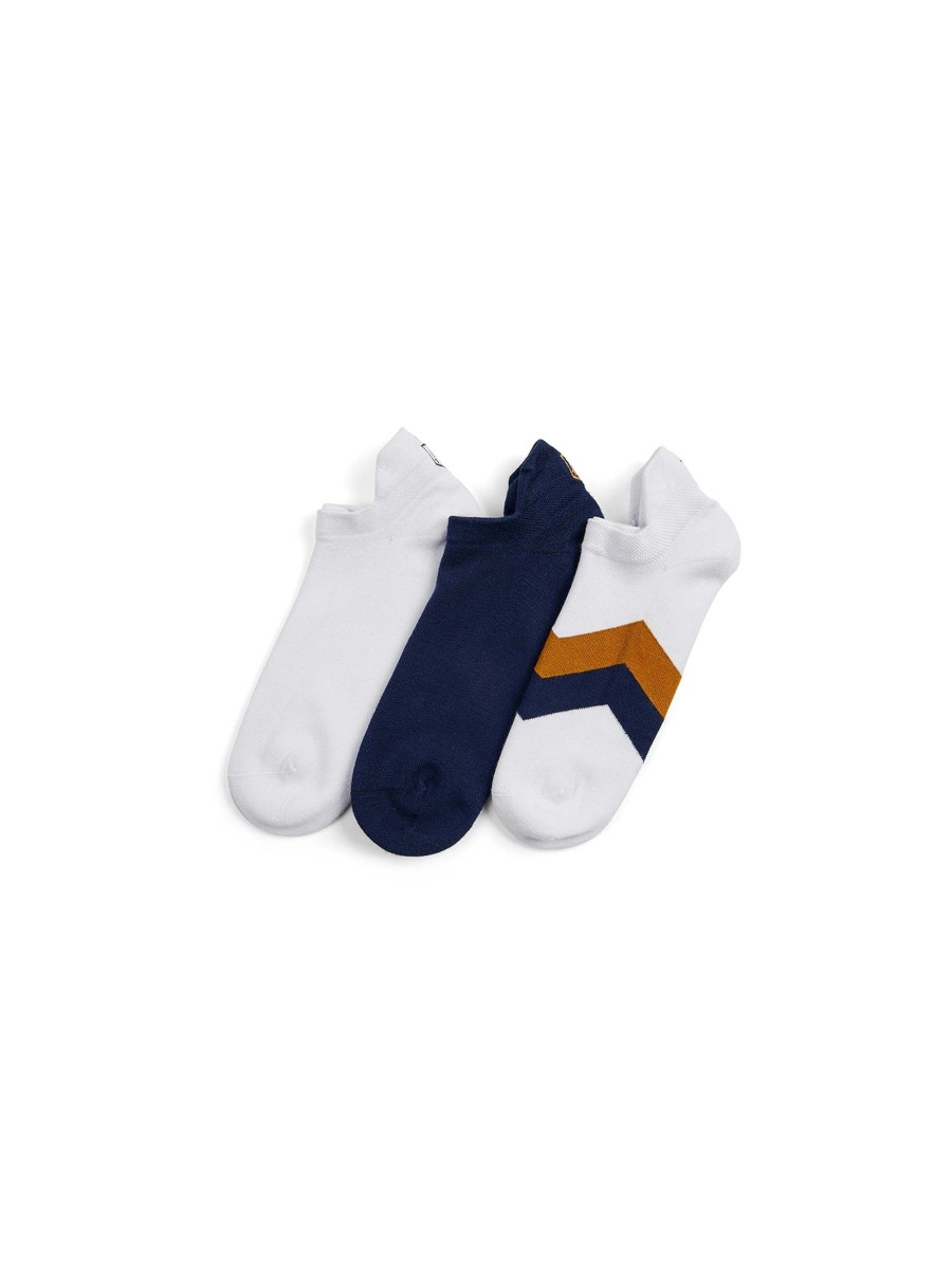 Women Fairfax & Favor Socks | Women'S Trainer Socks-Tan & Navy Blue