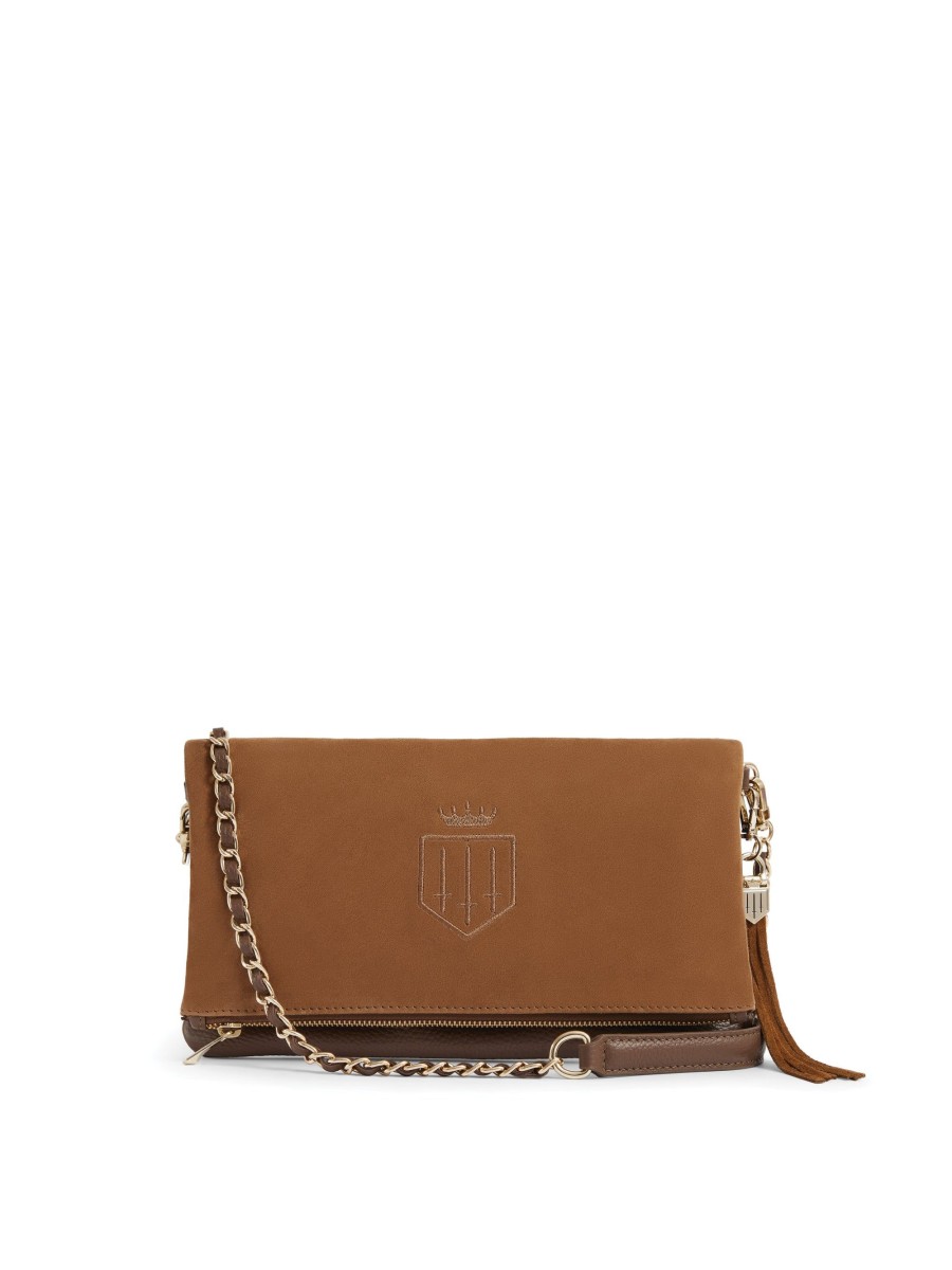 Women Fairfax & Favor Clutch Bags | Women'S Clutch Bag-Tan Suede